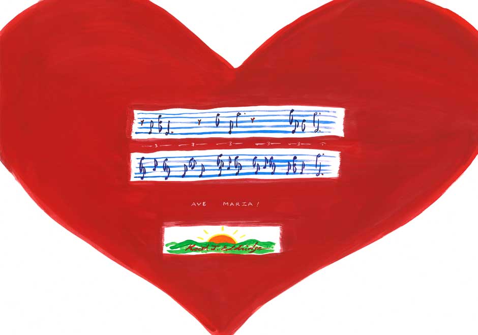 KE092 Ave Maria Heart